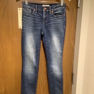 🔥Madewell NWOT Skinny Skinny Mid Rise Dark Wash 26X32